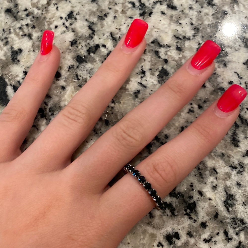 Stretch gem ring black